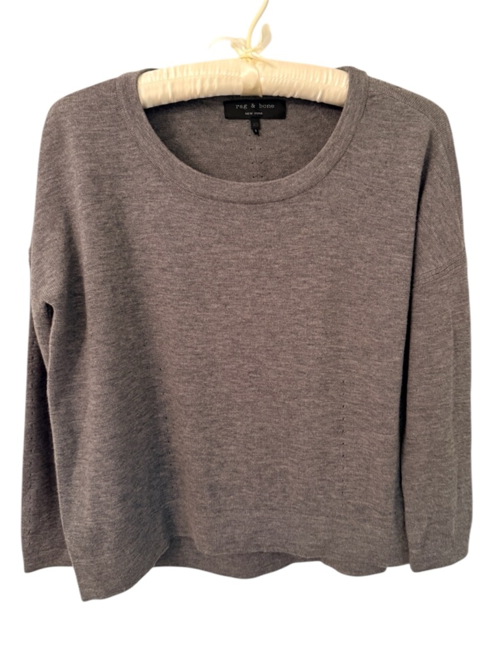 rag & bone Wool Cashmere Blend Sweater Taupe XS Lightweight Knit